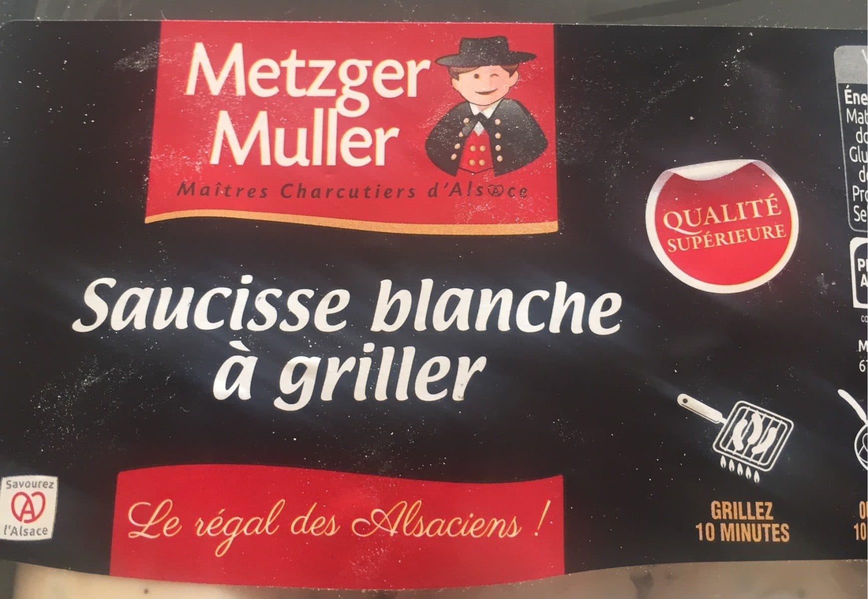 Metzger Muller Saucisse blanche a griller packshot