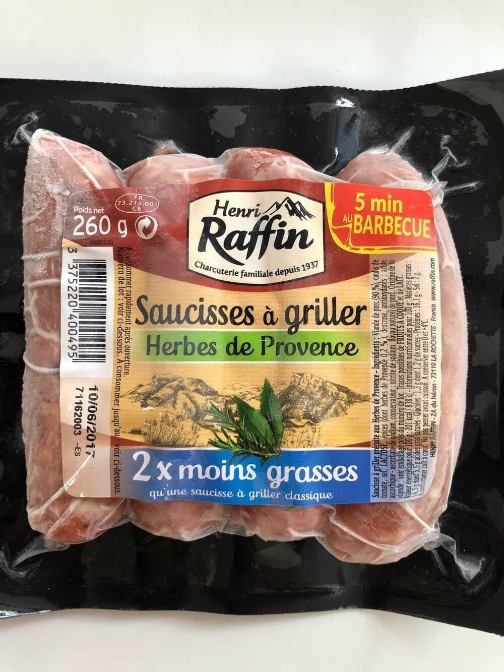 Henri Raffin Saucisse blanche à griller au fromage packshot