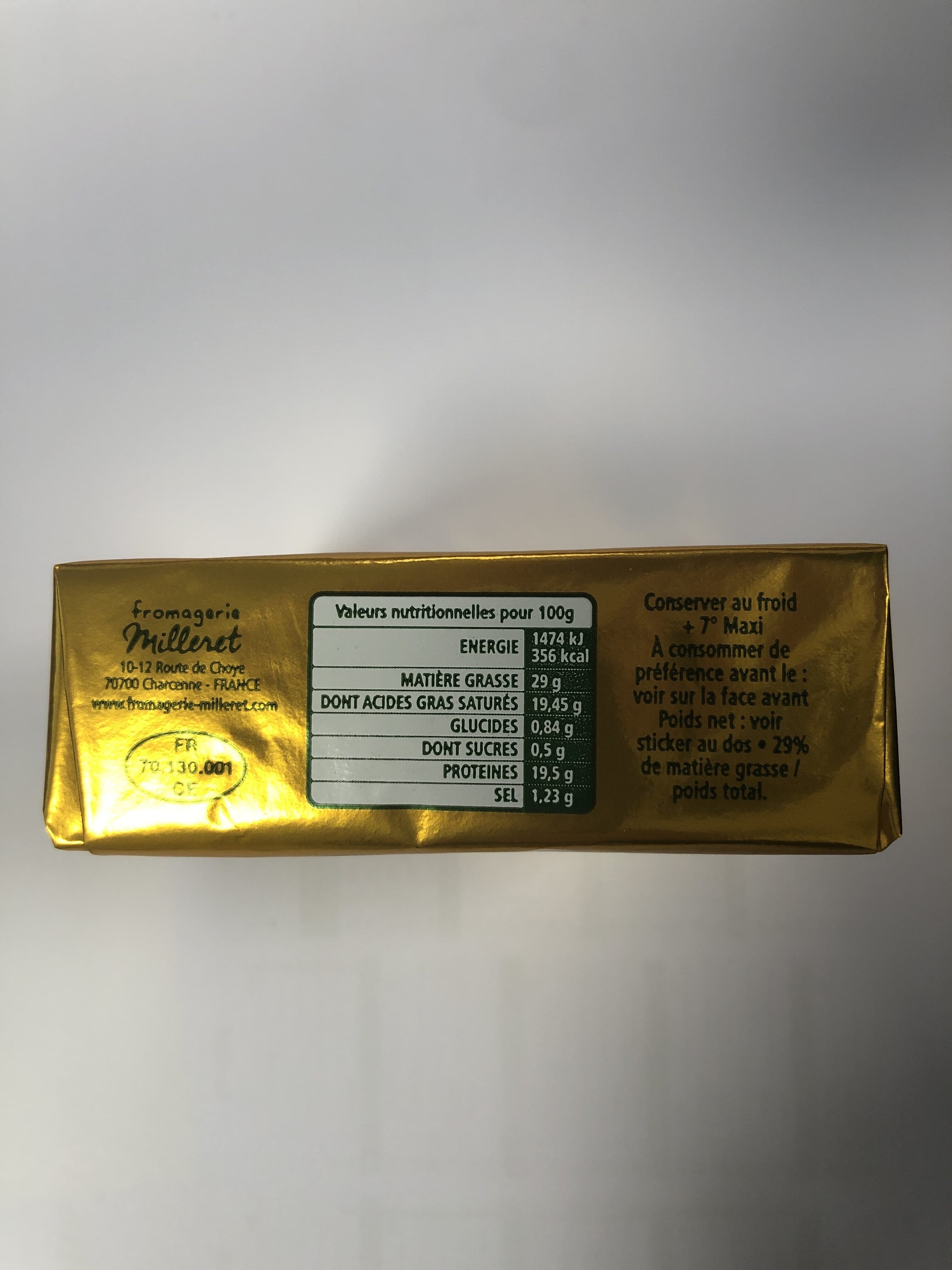 Fromagerie Milleret Charcennay packshot