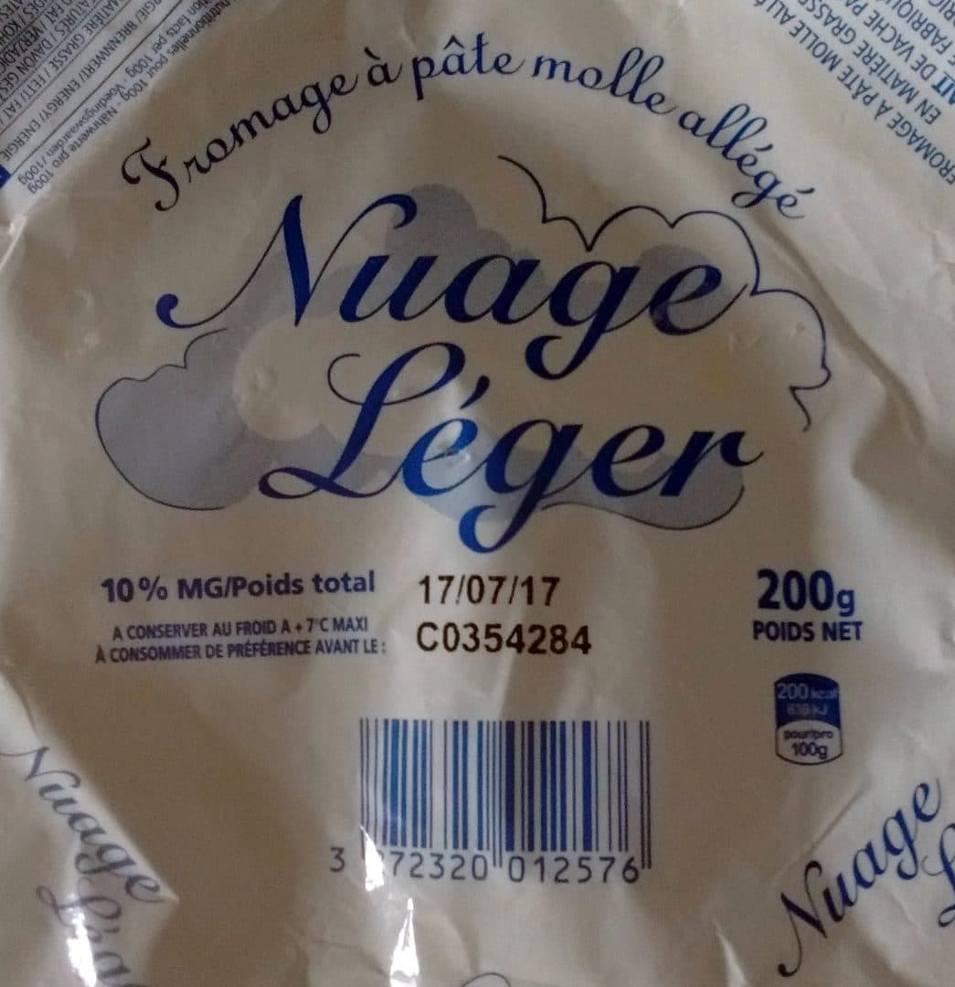 Sans marque Nuage Léger - Fromage à pâte molle allégé packshot