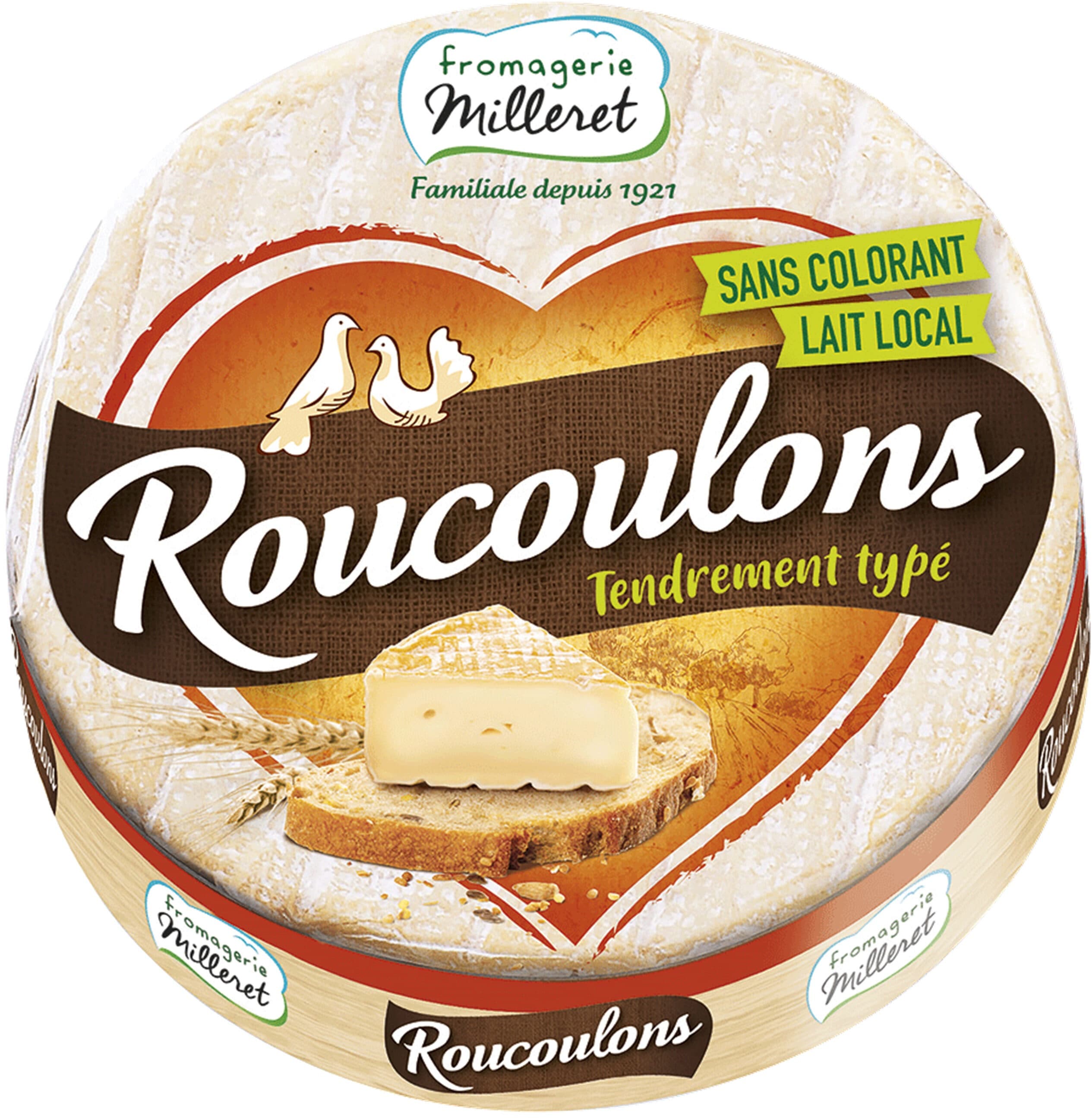 Fromagerie Milleret Roucoulons 220g marque packshot