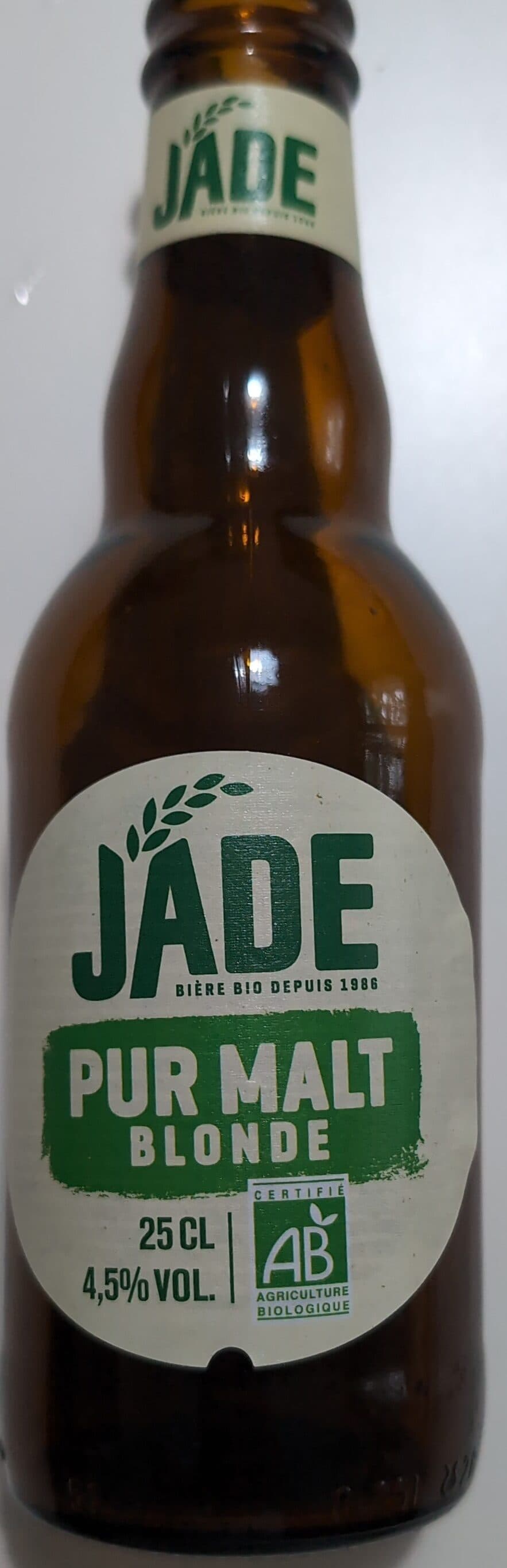 Jade Bière blonde pur malt packshot