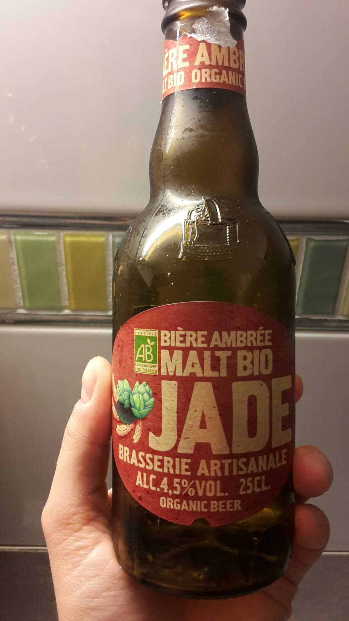 Jade Bière ambrée malt Bio packshot