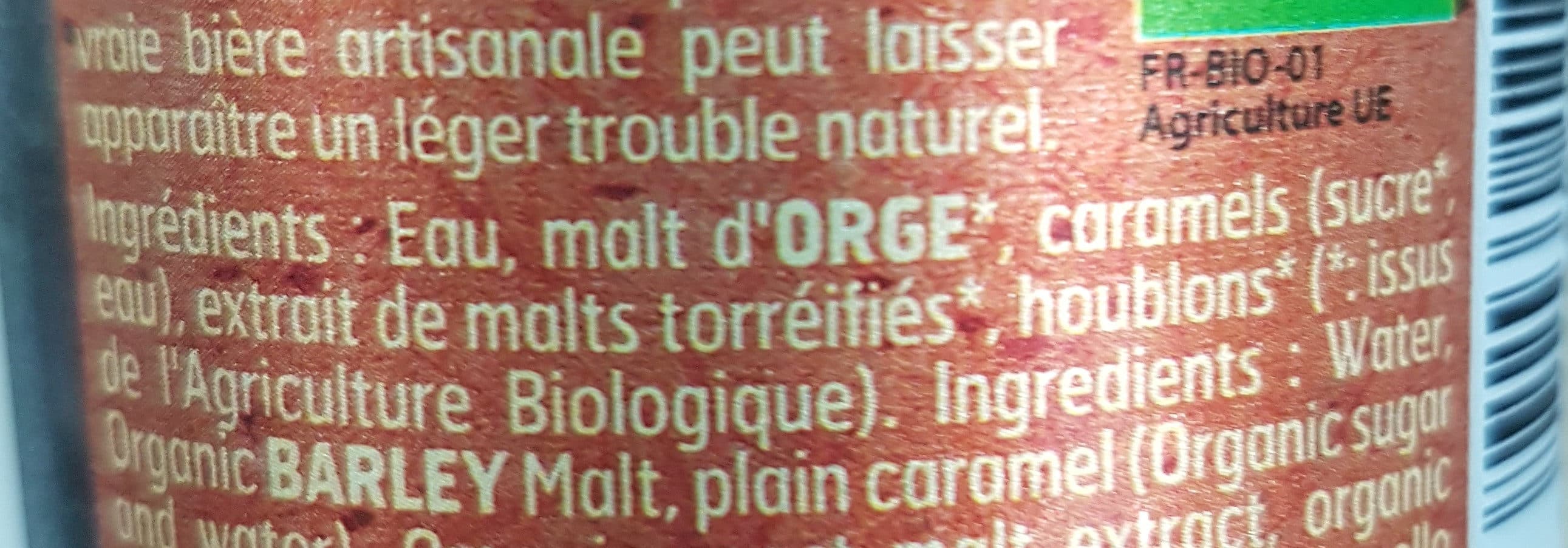 Jade Bière ambrée malt Bio packshot