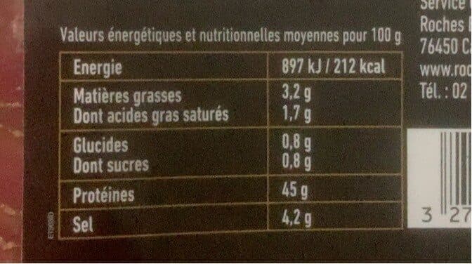 Roches blanches Noix de boeuf sechée et tranchée packshot