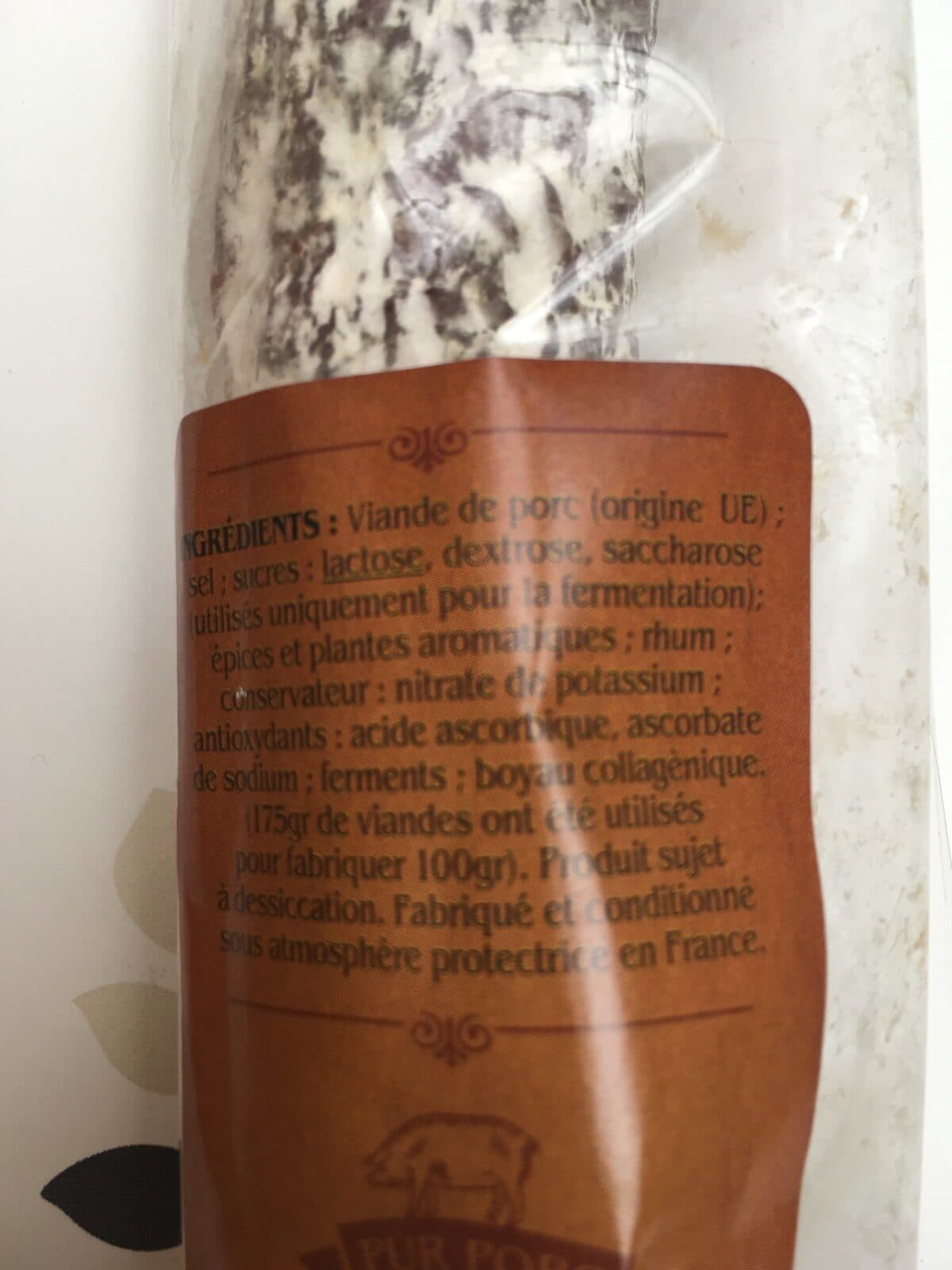 Open Food Facts Saucisson sec packshot
