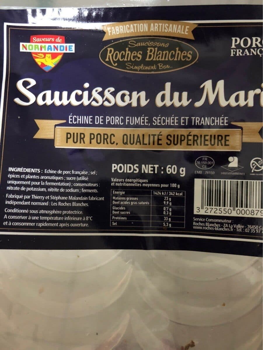 Roches blanches Saucisson du marin packshot