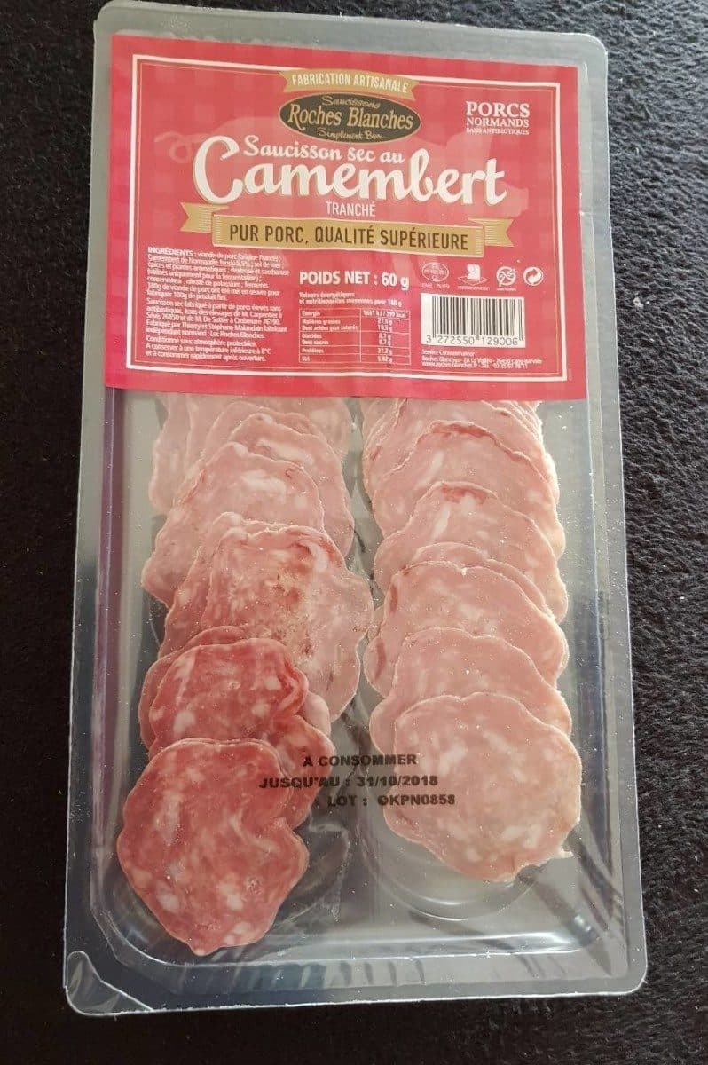 Roches blanches Saucisson sec au camembert packshot