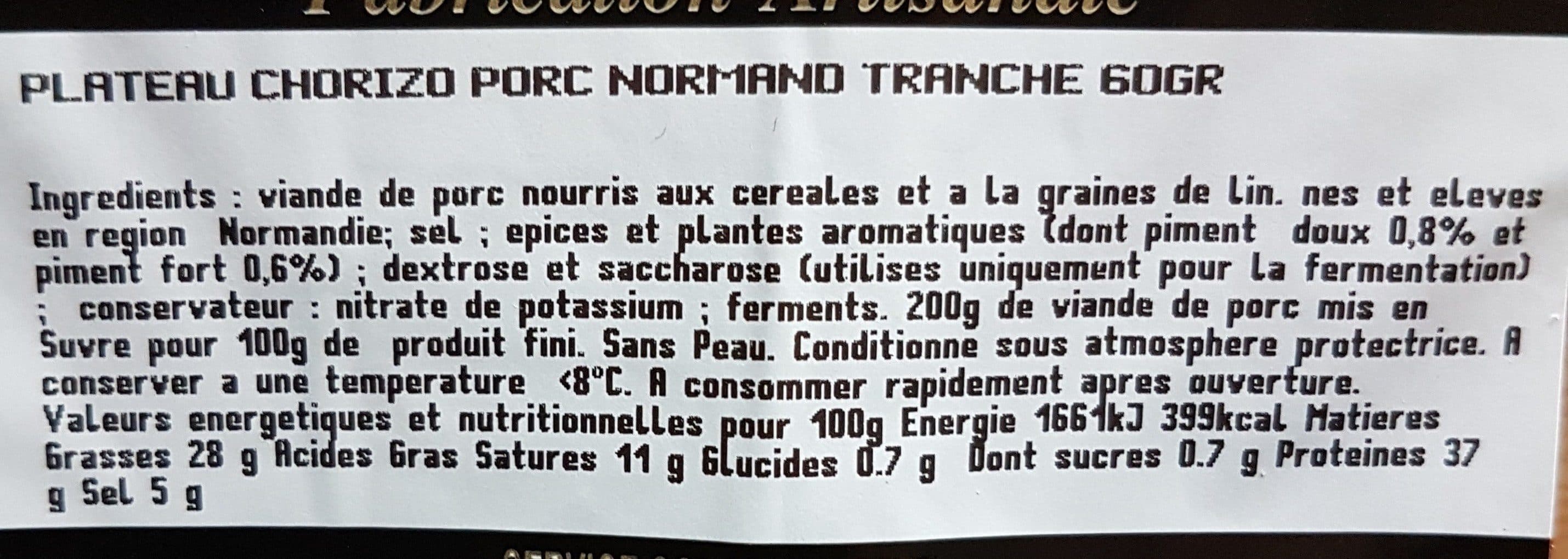 Roched Blanches Chorizo packshot