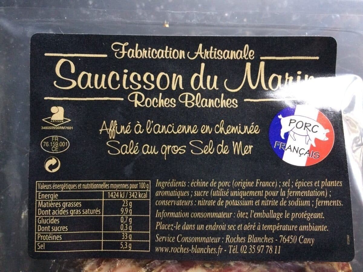 Open Food Facts Saucisson du marin packshot