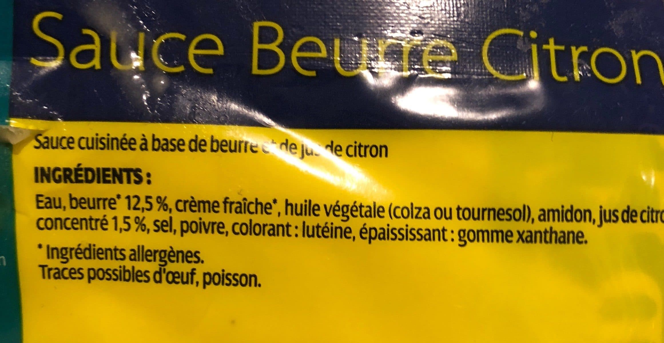 Open Food Facts Maree Sauce Beurre Citron packshot