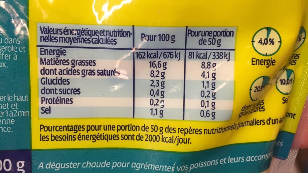 Open Food Facts Maree Sauce Beurre Citron packshot