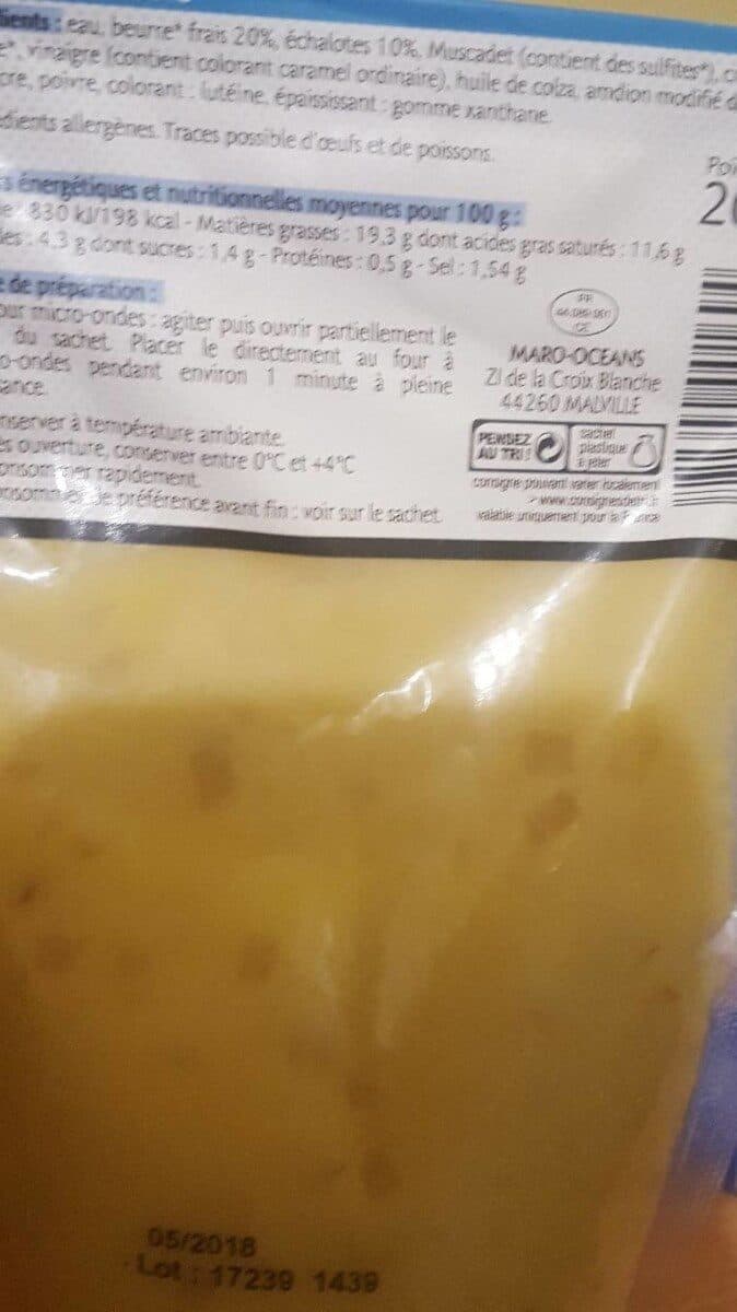 Open Food Facts sauce beurre blanc packshot