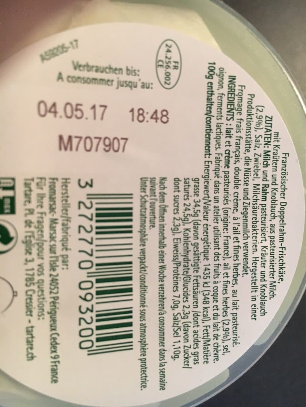 Fromarsac Tartare Rêve Du Jardin packshot