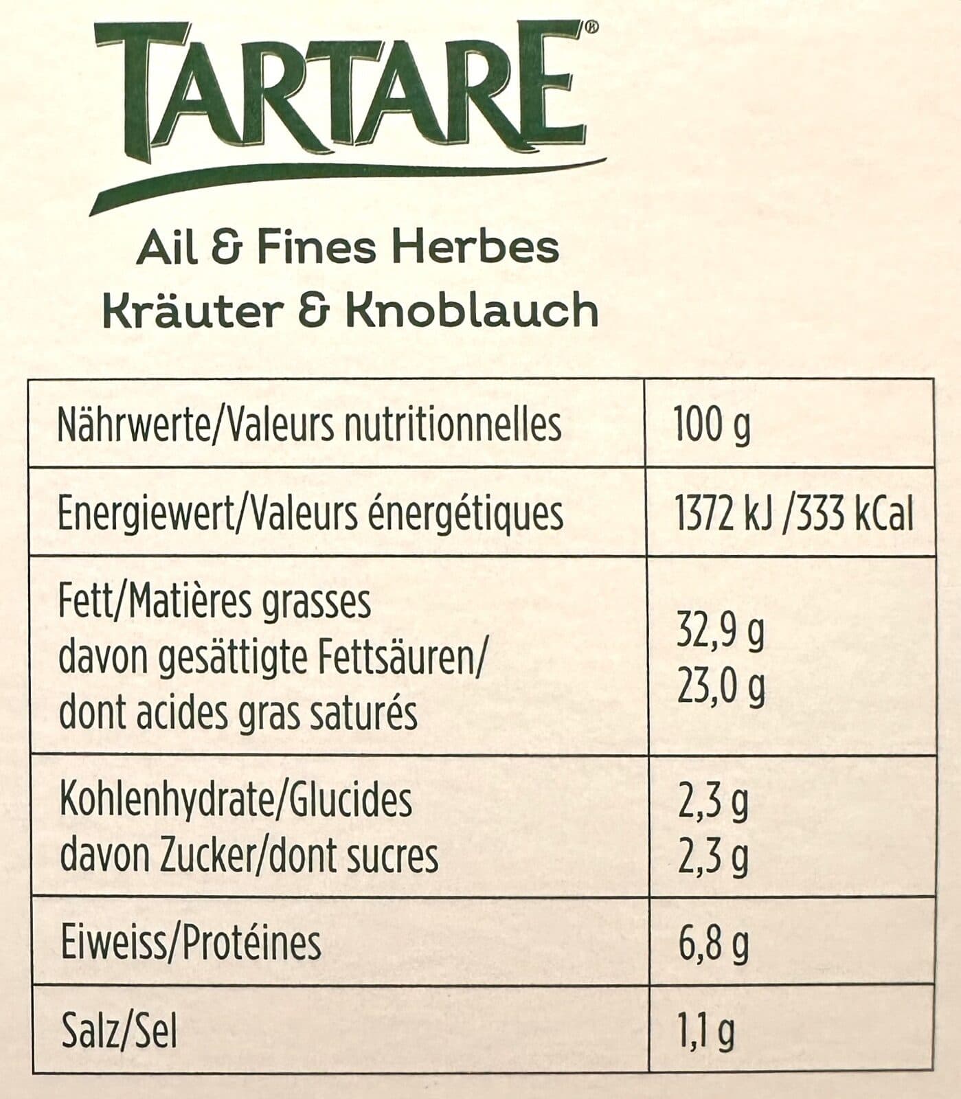 Tartare L'original - Fromage ail et fines herbes packshot