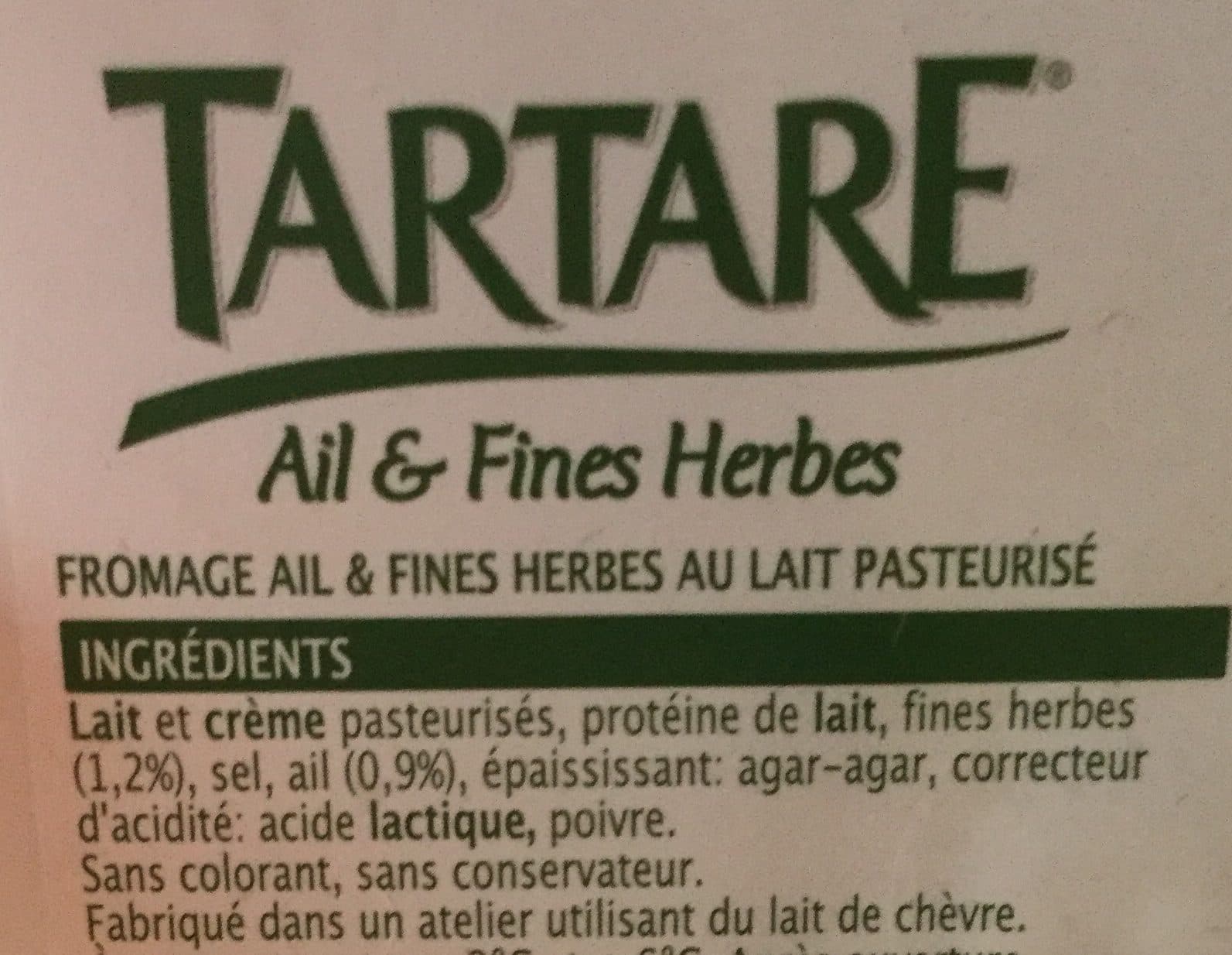 Savencia Tartiner & Cuisiner - Fromage ail & fines herbes au lait pasteurisé packshot