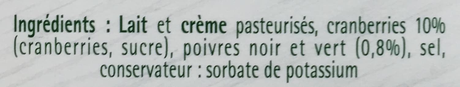 Savencia Tartare cranberry & poivres packshot