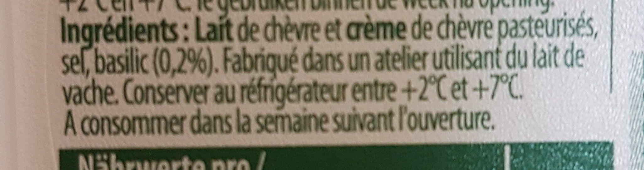 Chavroux Fromage de chèvre au basilic packshot