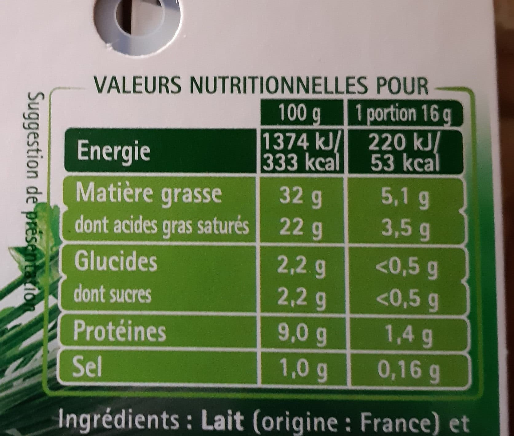 Savencia Tartare Ail & Fines Herbes - format familial packshot