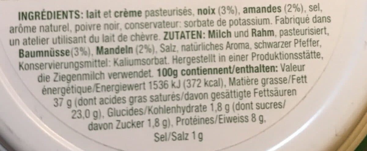 Tartare Tartare Noix, Käse packshot