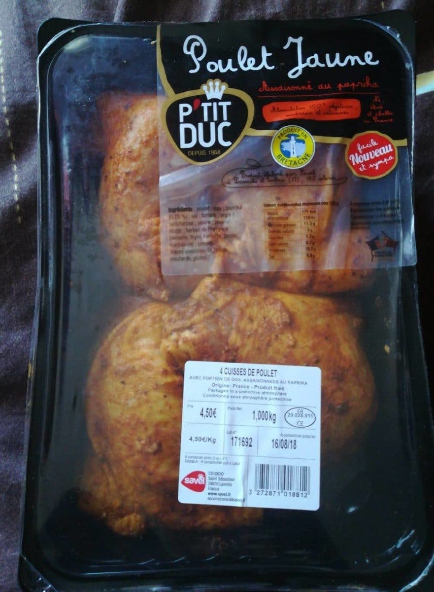 Open Food Facts 4 Poulet jaune assaissoné au paprika packshot