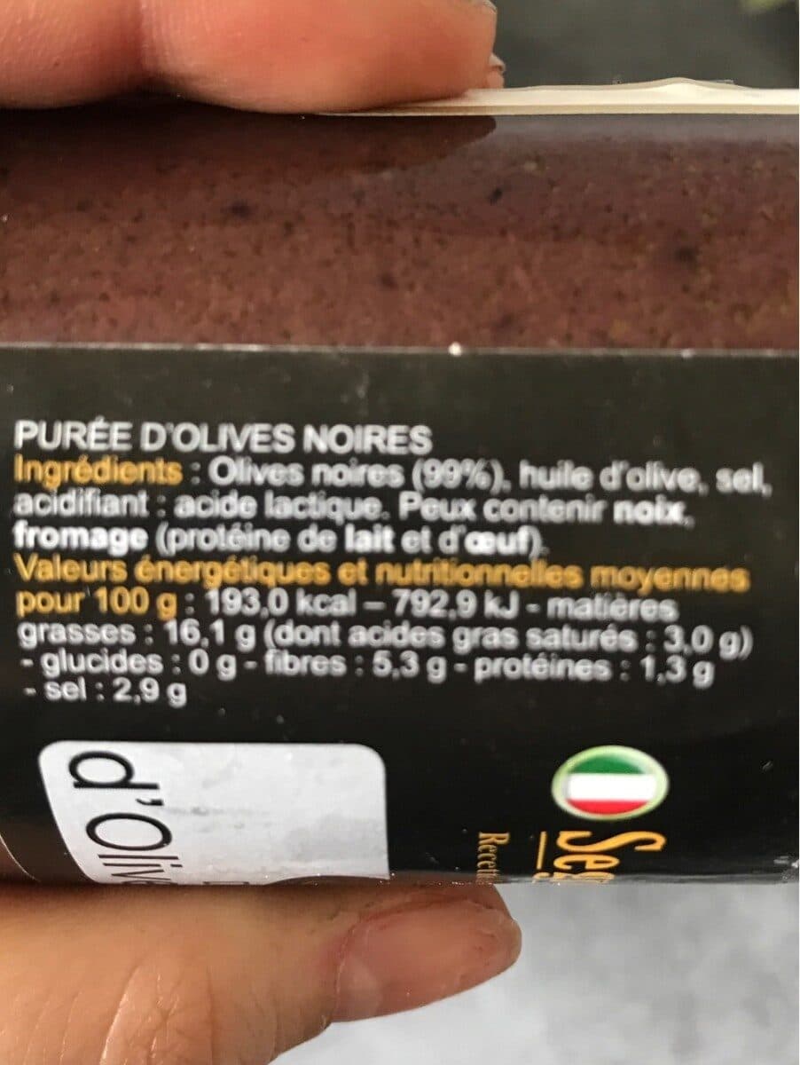 segreti di riva Délice d'olives Noires packshot
