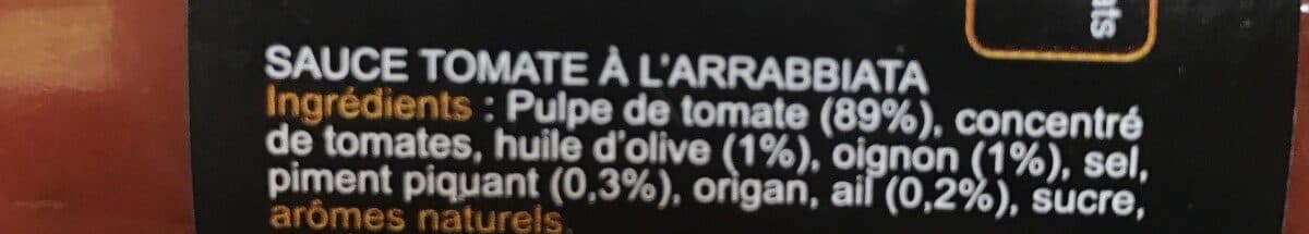 Open Food Facts Sauce à l'arrabbiata packshot