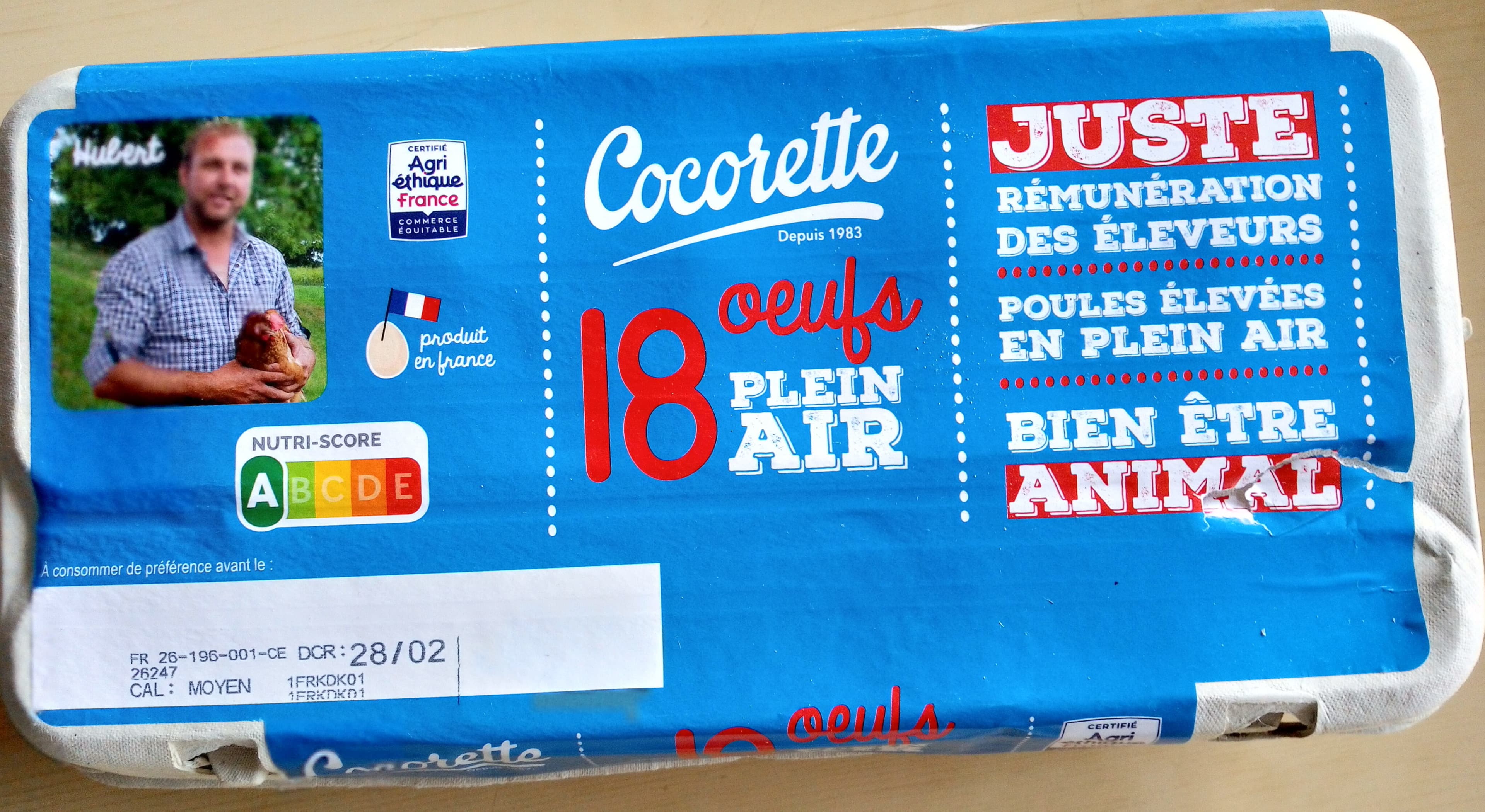 Cocorette 18 Oeufs Plein Air packshot