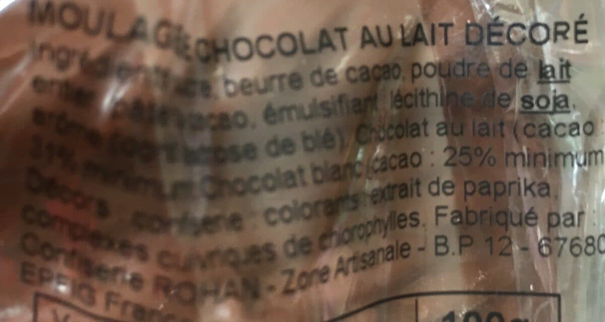 Open Food Facts Oeufs Joyeuses Pâques Rohan Chocolat au lait packshot