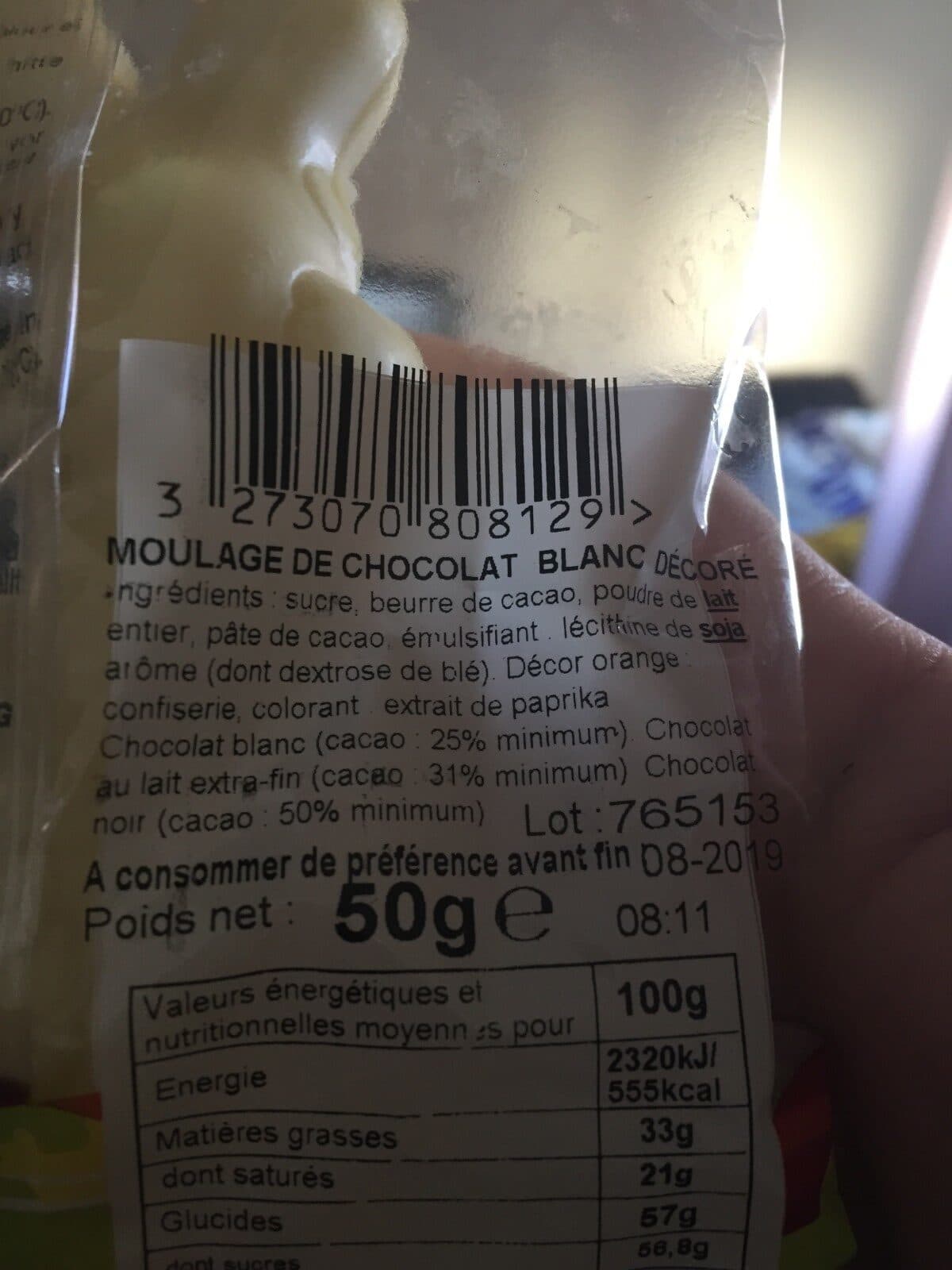 Open Food Facts Lapin en chocolar packshot