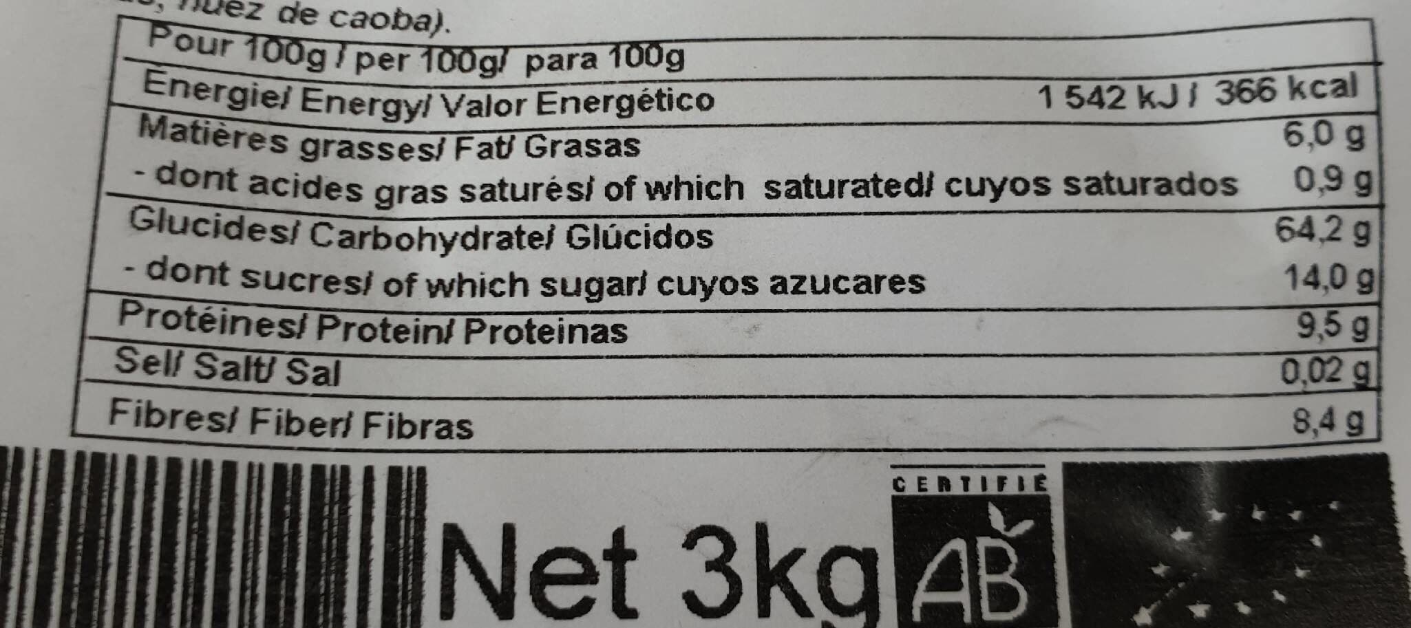 Celnat 3KG Muesli Du Montagnard packshot