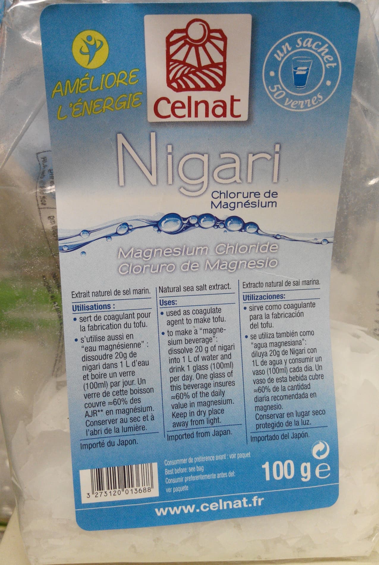 Celnat Nigari Chlorure de magnésium packshot