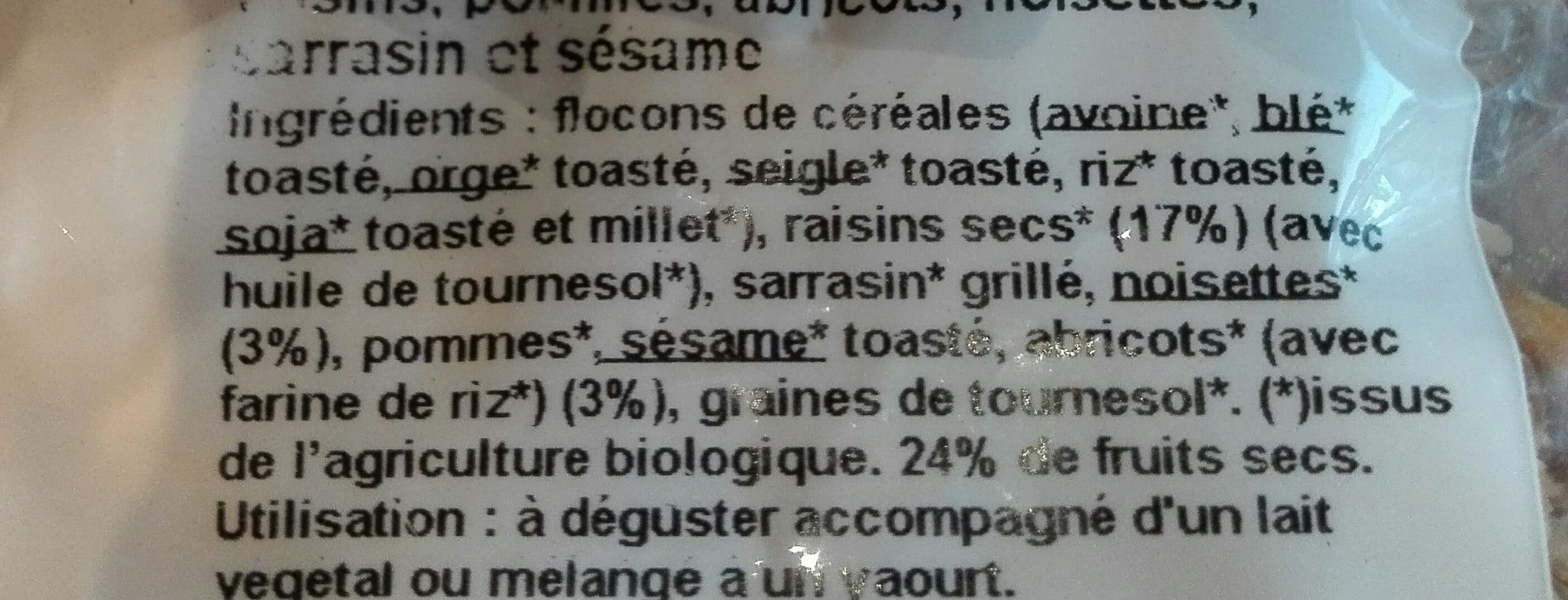 Celnat Muesli Montagnard raisins noisettes abricots packshot