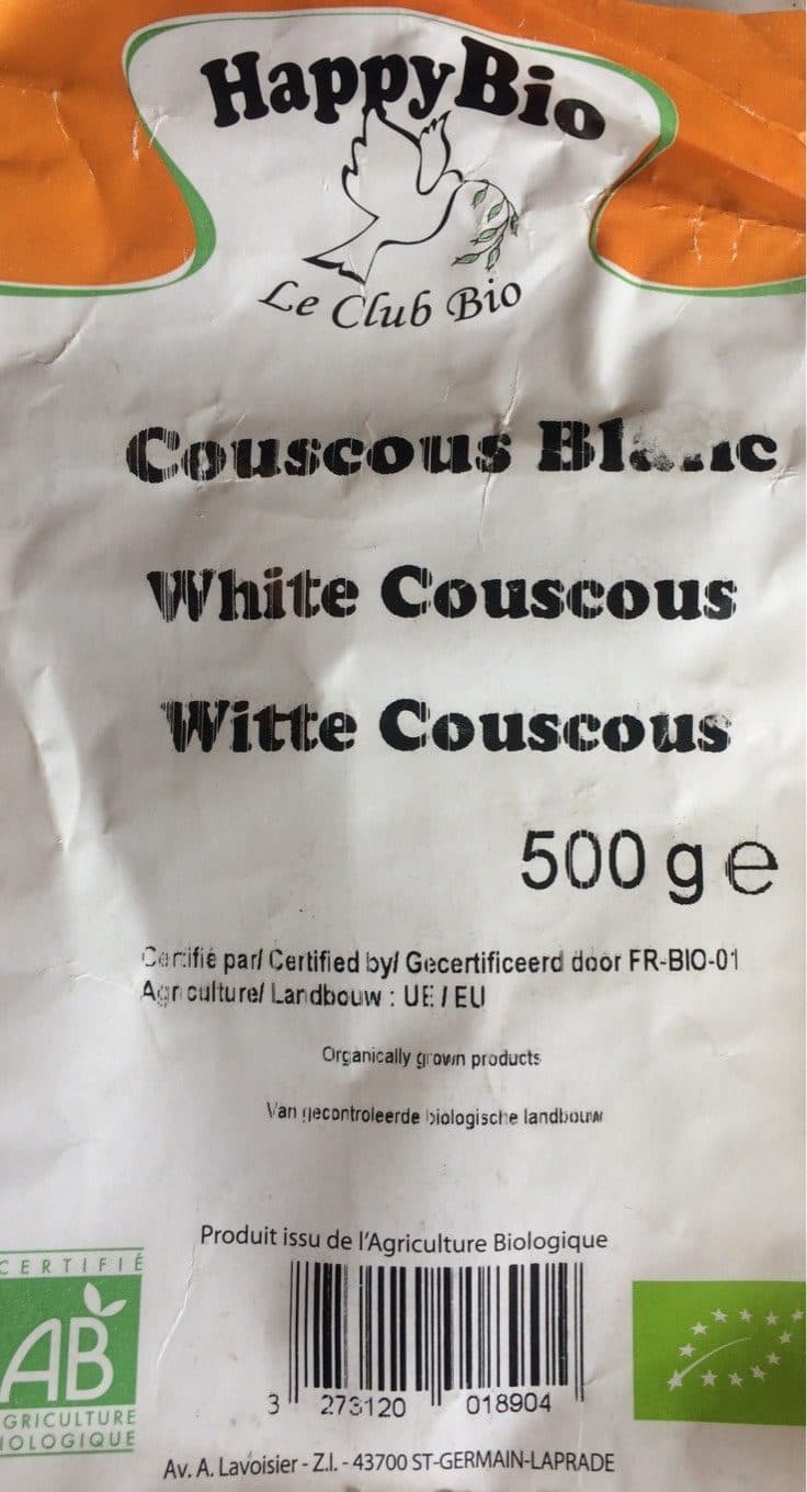 Happy bio Couscous blanc HAPPY BIO packshot