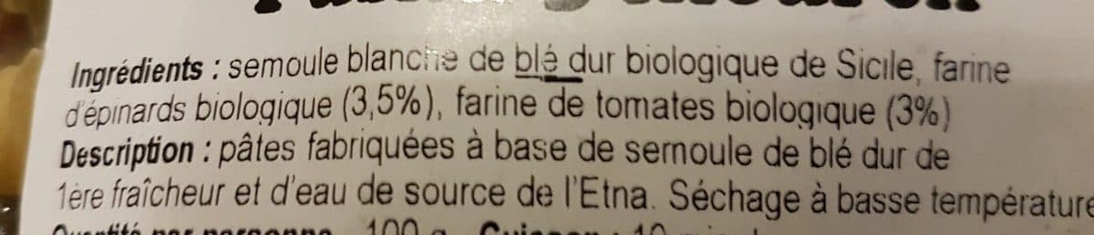 Happybio Fusilli bio 3 couleurs packshot