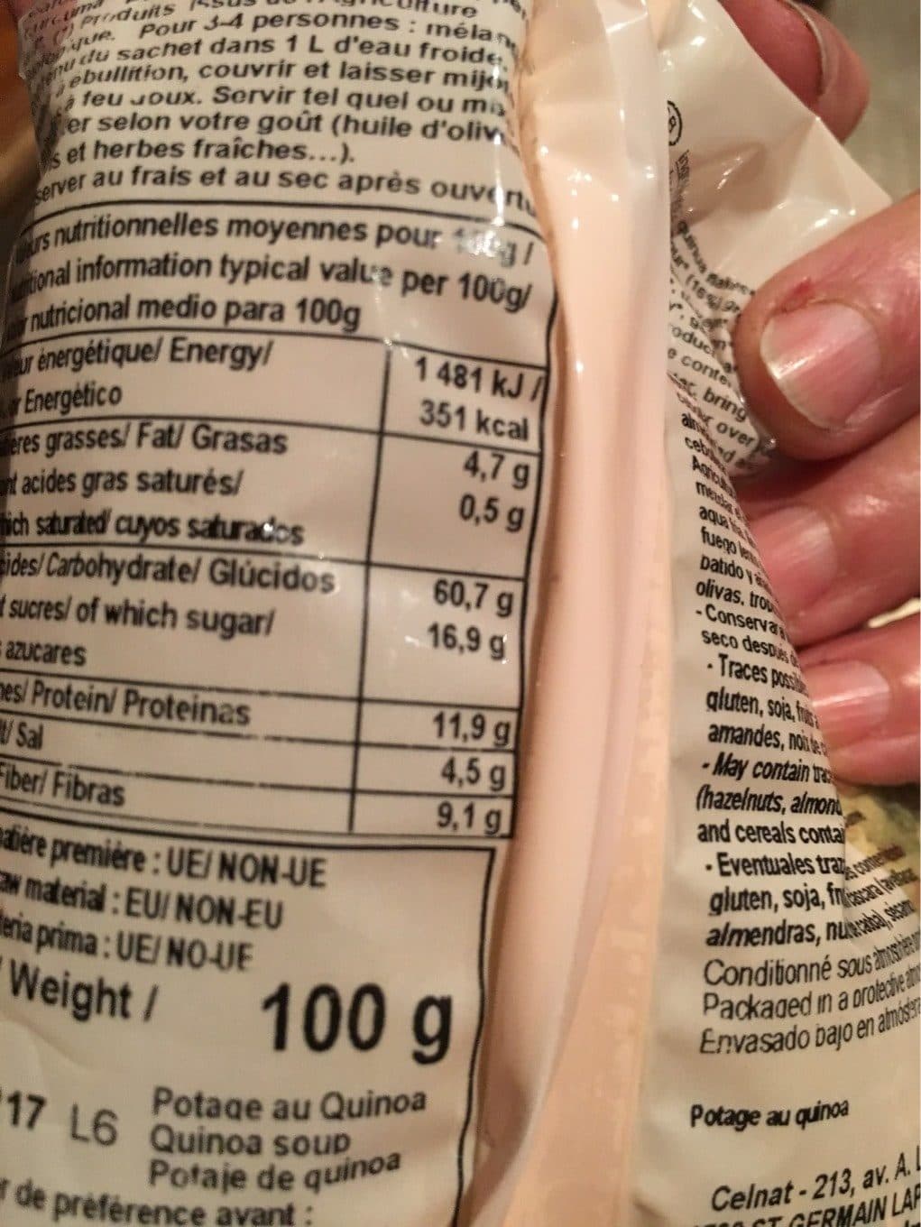 Celnat Potage au Quinoa Bio packshot
