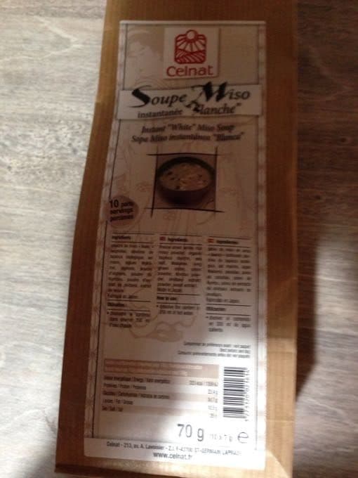 Celnat SOUPE MISO INSANT BLANCHE packshot