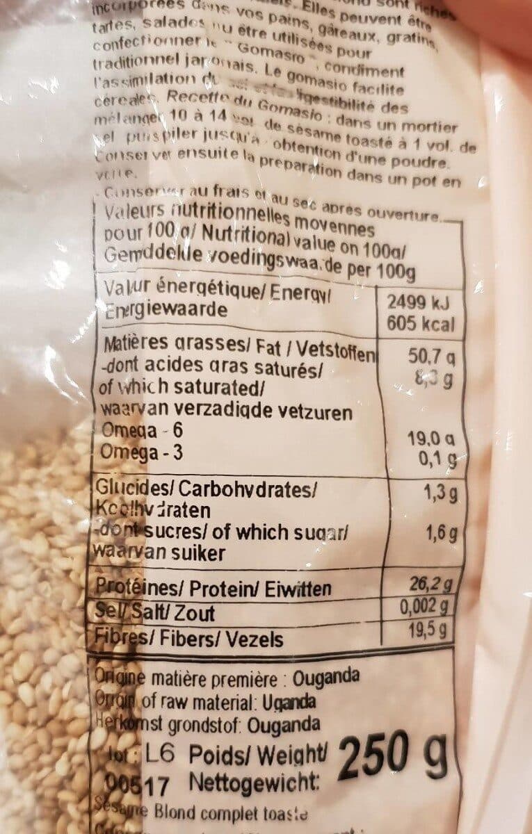 Happybio Sésame Complet Toasté - packshot