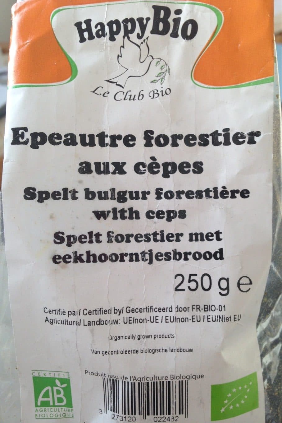 Happy bio Epautre Forestier Aux Cèpes packshot