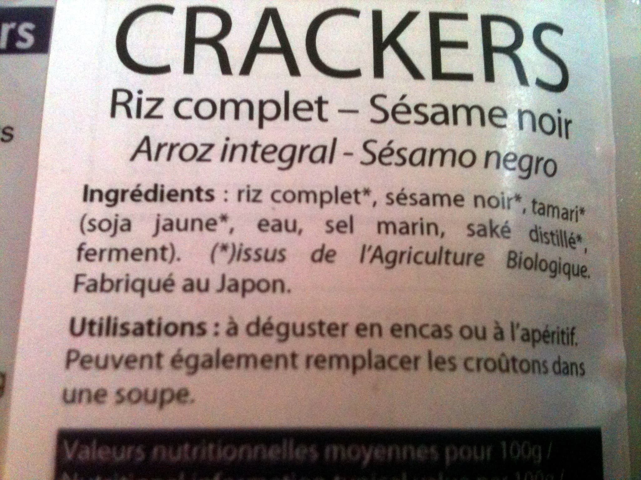 Genmai Life Brown rice crackers Organic Black Sesame packshot