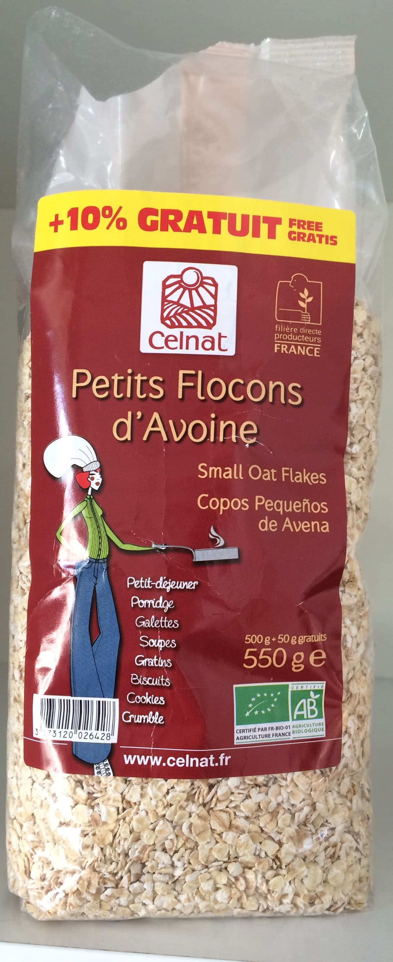 Celant petit flocons d'avoine packshot