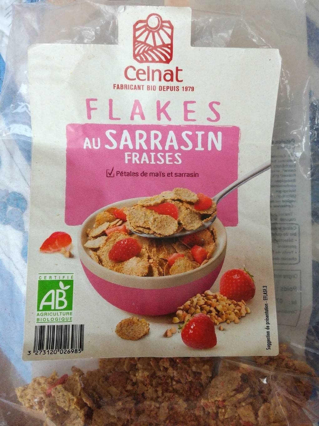 Celnat Flakes au Sarrasin Fraise packshot