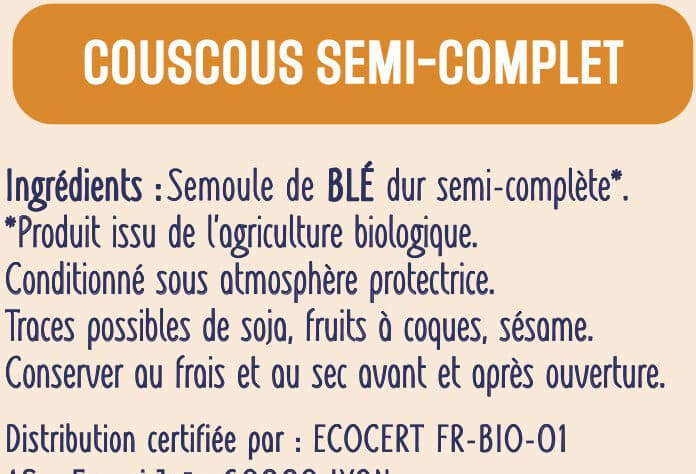 Happy Bio Couscous 1/2 complet packshot