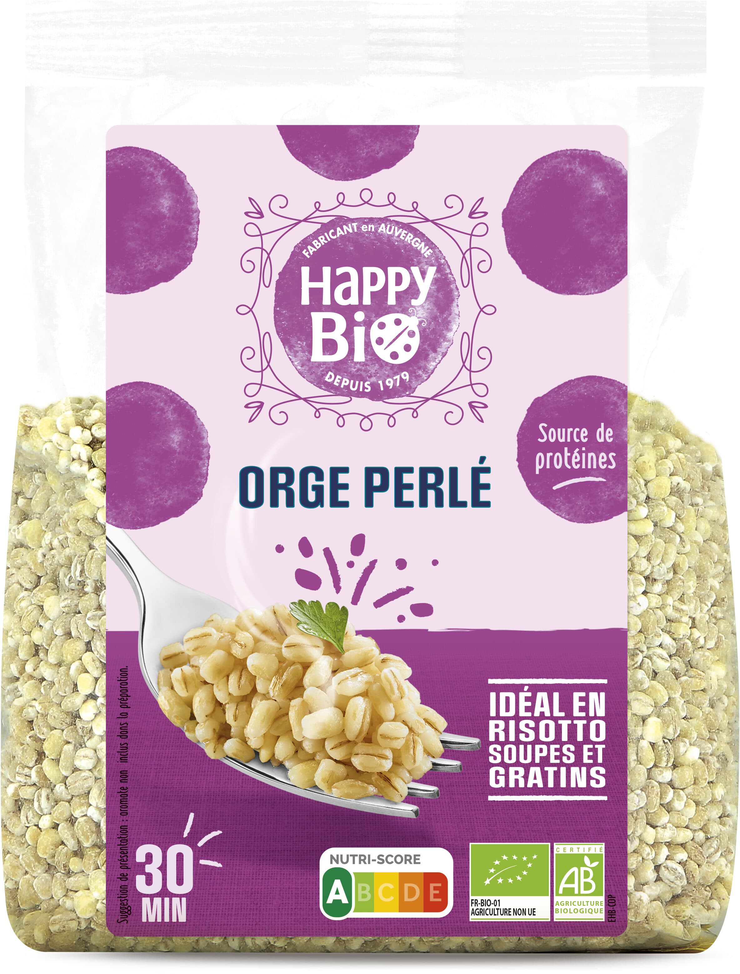 Happy Bio Orge perlé packshot