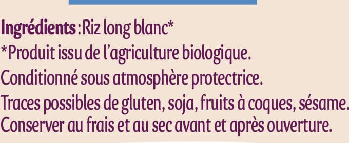 Happy Bio Riz long blanc packshot