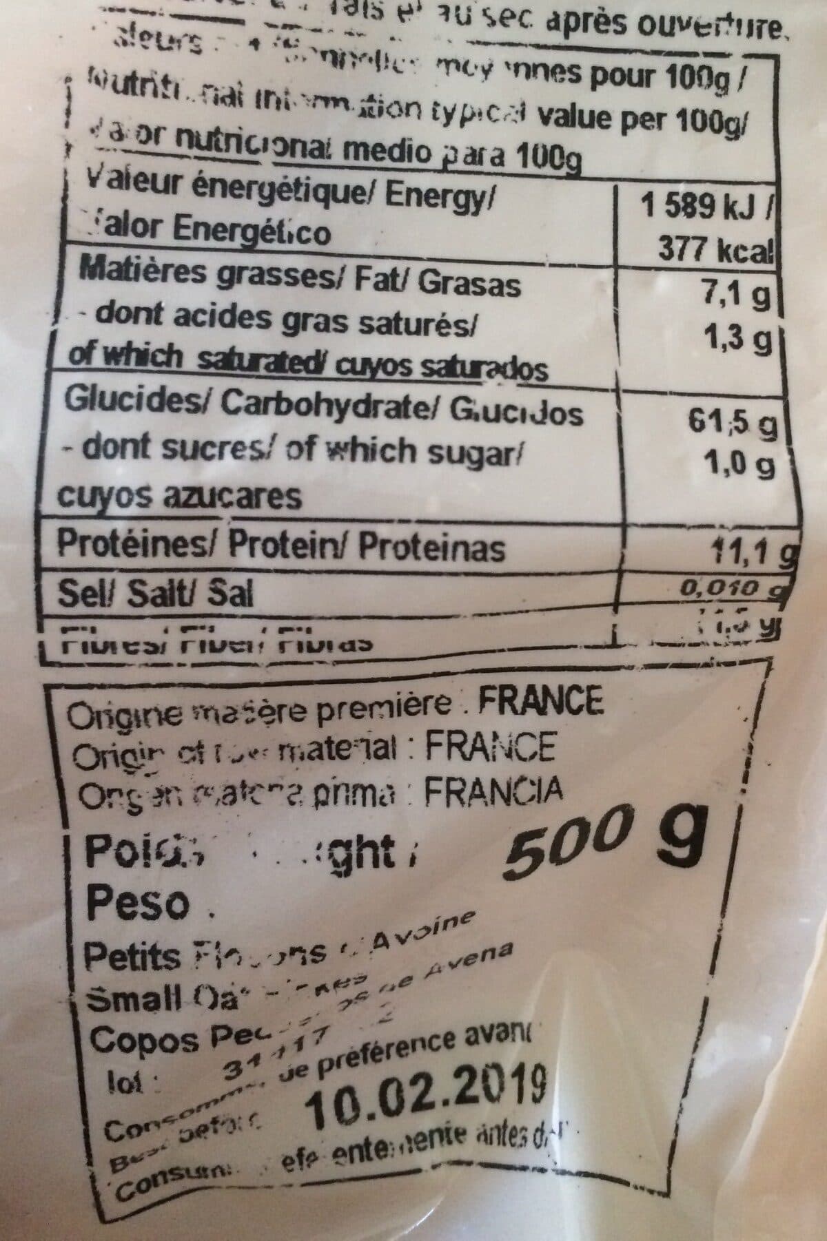 Celnat Petits flocons d'avoine packshot