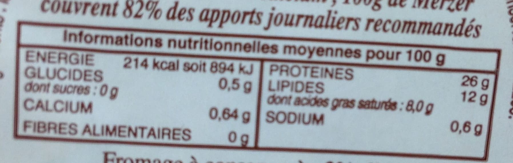 Merzer Fromage à pâte pressée non cuite allégé packshot
