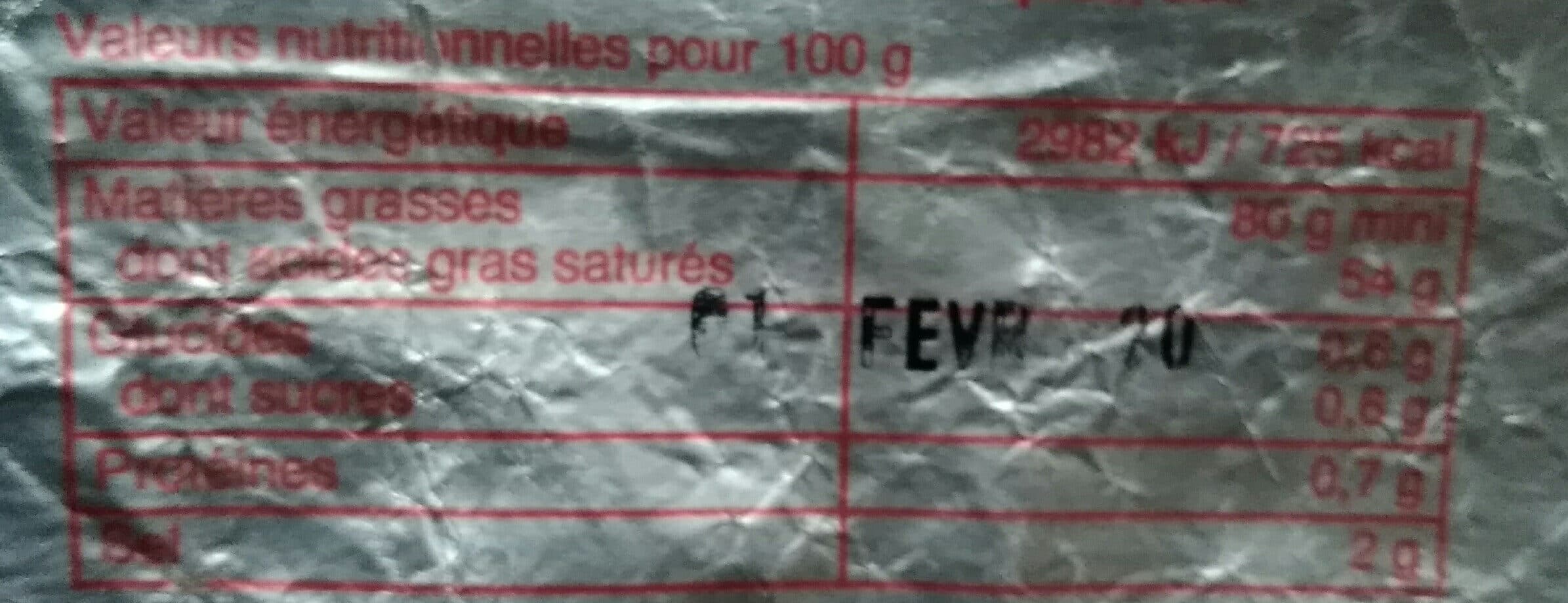 Open Food Facts Beurre pasteurisé demi-sel packshot