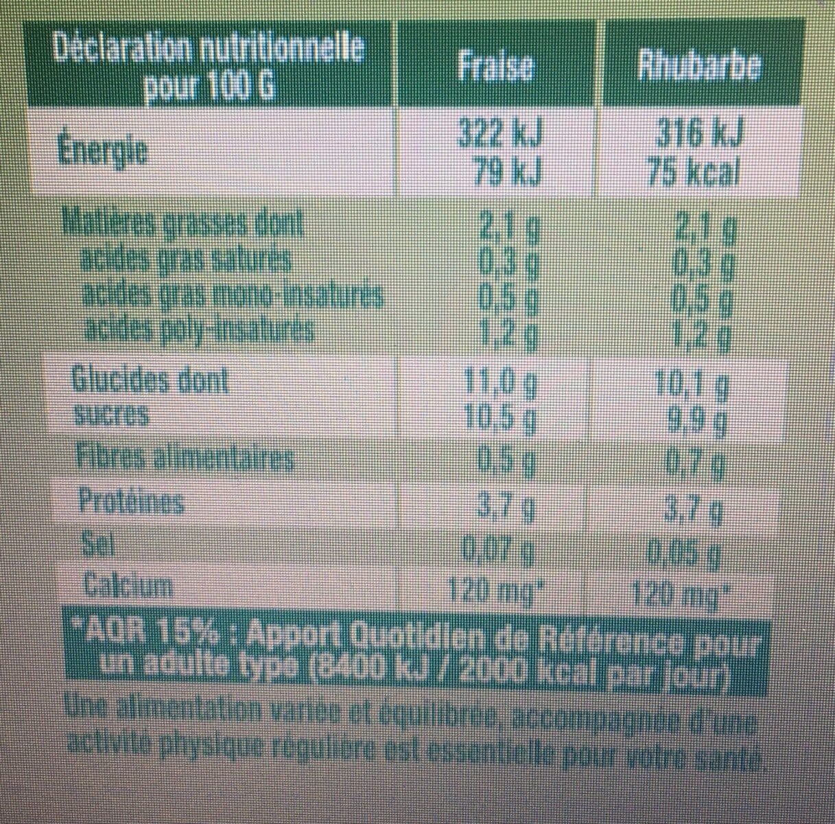 Sojasun Panaché de fruits morceaux : 2 Fraise 2 Rhubarbe packshot