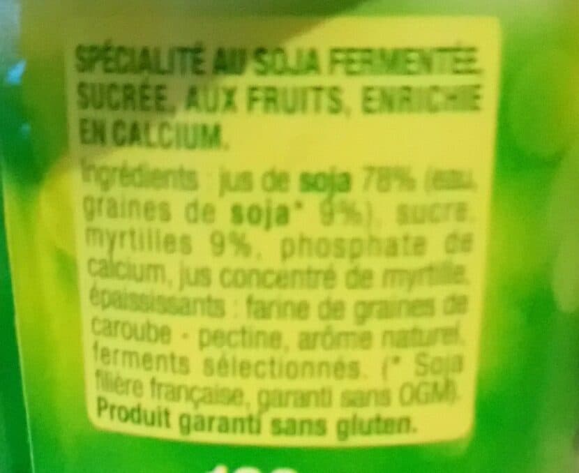 Sojasun Dessert Fruits mixés Myrtilles packshot